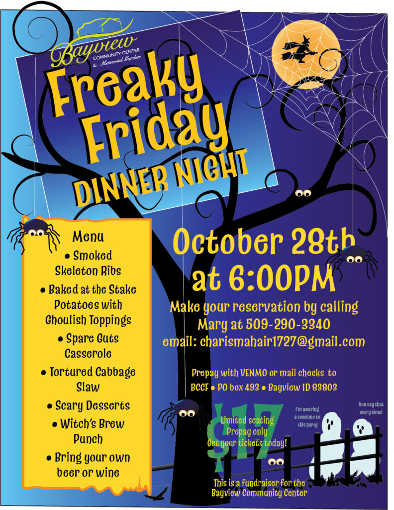 A poster for the freaky friday dinner night.