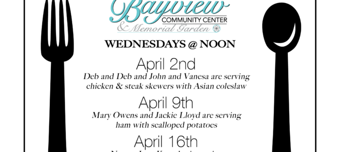 Here’s your April LOU menus